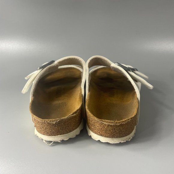 Birkenstock White Leather Arizona Birko-Flor, Size 40 main image 12